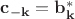 $\mathbf{c}_{-\mathbf{k}}=\mathbf{b}_{\mathbf{k}}^*$