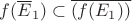 $f(\overline E_1)\subset \overline {(f(E_1))}$