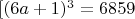 $[(6a+1)^3=6859$