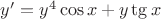 $y'=y^4\cos x+y\tg x$