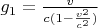 ${g_1} = {\frac{v}{c({1 - {\frac{v^2}{c^2}}})}}$