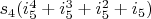 $s_4 (i_5^4+i_5^3+i_5^2+i_5)$