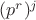 $(p^r)^j$