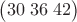 $\begin{pmatrix}30 \; 36 \; 42 \end{pmatrix}$