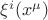$\xi^i(x^{\mu})$