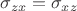 $\sigma_{zx} = \sigma_{xz}$ $\sigma_{zx} = \sigma_{xz}$