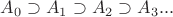 $A_0\supset A_1\supset A_2\supset A_3 ...$