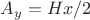$A_{y}=Hx/2$
