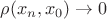 $\rho(x_n,x_0)\to 0$