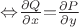 $  \Leftrightarrow $$\frac{\partial Q}{\partial x}$$ = $$\frac{\partial P}{\partial y}$$  $