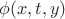 $\phi(x,t,y)$