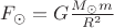 $F_{\odot}=G\frac{M_{\odot}m}{R^2}$