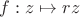 $f: z \mapsto rz$