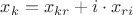 $x_k=x_{kr}+i\cdot{x_{ri}}$