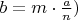 $b=m \cdot \frac{a}{n})$