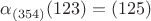 $\alpha_{(354)}(123)=(125)$