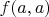 $f(a,a)$