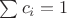 $\sum{c_i} =1 $