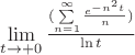 $\lim\limits_{t \to +0}\frac{(\sum\limits_{n=1}^{\infty} \frac{e^{-n^2 t}}{n})}{\ln t}$