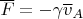 $\overline F=-\gamma \overline v_A$