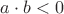 $a\cdot b < 0 \quad $