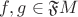 $f,g \in \mathfrak {F}M$