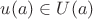 $u(a)\in U(a)$