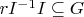 $r  I^{-1} I\subseteq G$