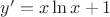 $y'=x\ln x +1$