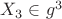 $X_3\in{g^3}$