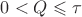 $0<Q\leqslant \tau$