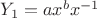 $Y_1 = ax^bx^{-1}$