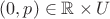 $(0,p)\in\mathbb R\times U$