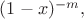 $(1-x)^{-m},$