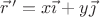 $\vec r\,'=x\vec\imath+y\vec\jmath$