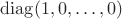 $\operatorname{diag}(1,0,\ldots,0)$
