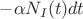 $-\alpha N_I(t)dt$