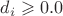 $d_{i} \geqslant 0.0$