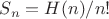 $S_n=H(n)/n!$