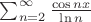 $\sum_{n=2}^\infty \frac{\cos nx}{\ln n}$