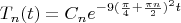 $$T_n(t)=C_ne^{-9(\frac {\pi} 4+\frac {\pi n} 2)^2t}}$$
