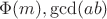 $\Phi(m),\gcd(ab)$