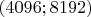 $(4096;8192)$