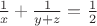 $\frac{1}{x}+\frac{1}{y+z}=\frac{1}{2}$