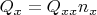 $Q_x=Q_{xx}n_x$