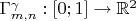 $\Gamma^\gamma_{m,n}:[0;1]\to \mathbb{R}^2$