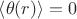 $\left\langle\theta(r)\right\rangle=0$