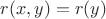 $r(x,y)=r(y)$