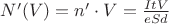 $ N'(V) = n'\cdot V = \frac{ItV}{eSd}