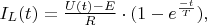 $I_L (t)=\frac{U(t)-E}{R} \cdot (1 - e^\frac{-t}{T}),$